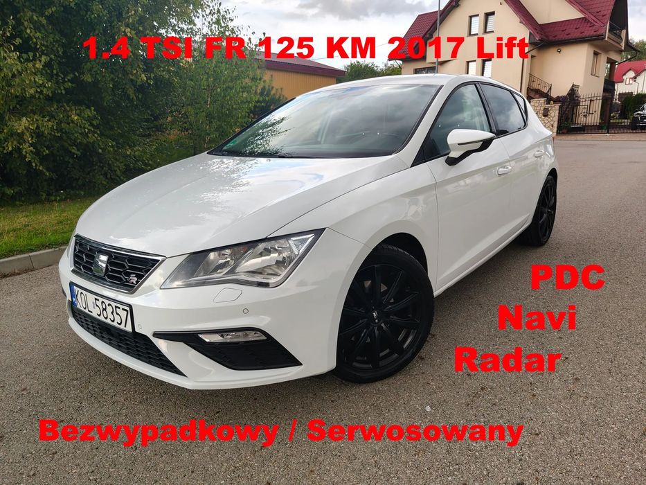 Seat Leon Bezwypadkowy Lift FR 1.4 125 KM Navi PDC Grzane fotele Serwisowany