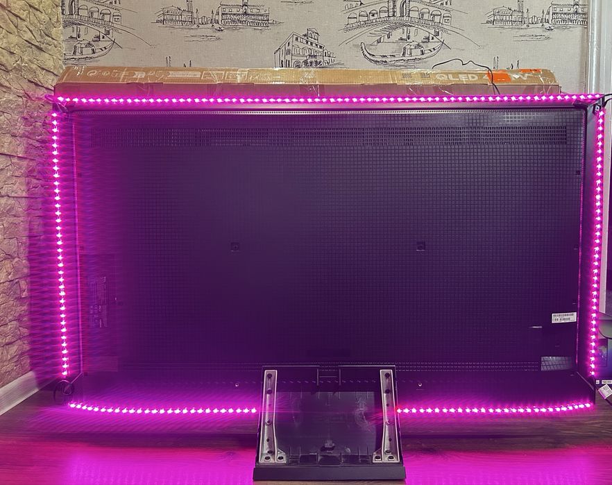 Крутой 4к телевизор TCL 55” Mini LED Qled + Govee Ambilight T2 | Комплект | Дёшево