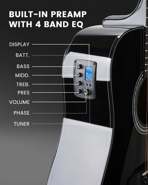 Гітара електро-акустична 12-тиструнна Fesley FDET280C (комплект)