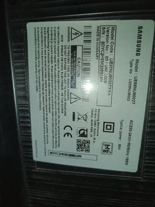 Продам 55 дюймів LCD телевізор Samsung UA55NU8002T смарт на запчастини