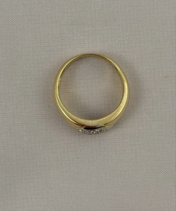Anel Ouro 18k com diamantes Naturais e Certificado