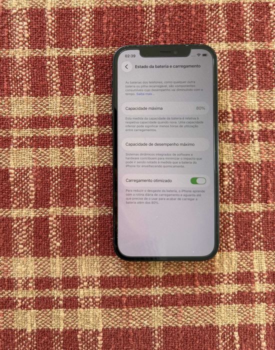 iPhone 12 128 GB Preto – Caixa original + cabo + capa Apple