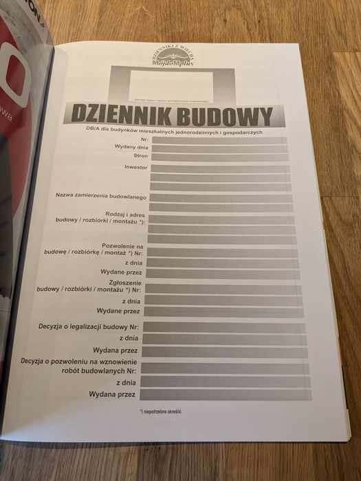 Dziennik budowy MG Projekt