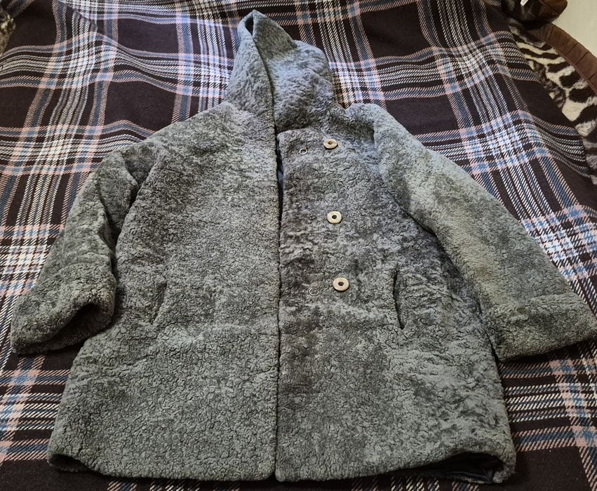 Шуба овеча стрижена натуральна на 48-50 український розмір