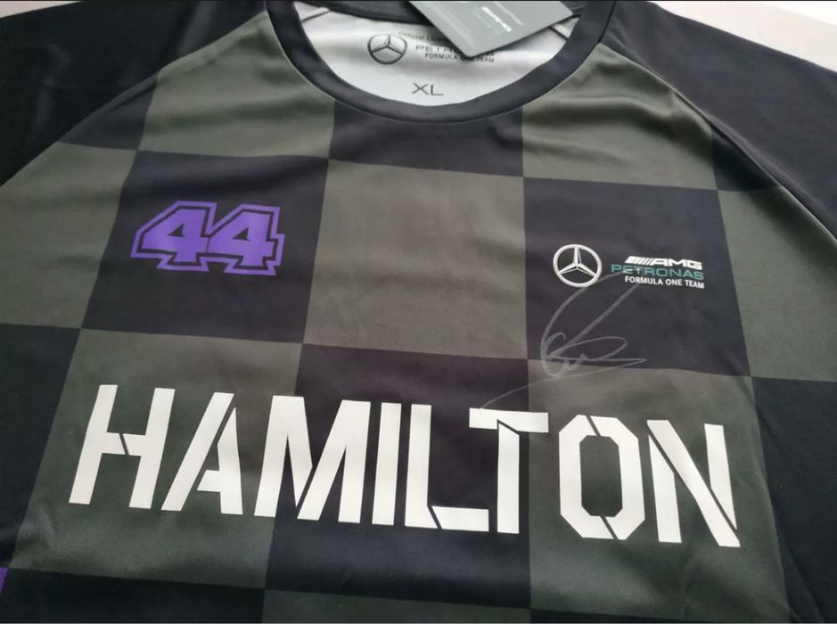 Koszulka z podpisem George Russell kierowca F1 Mercedes