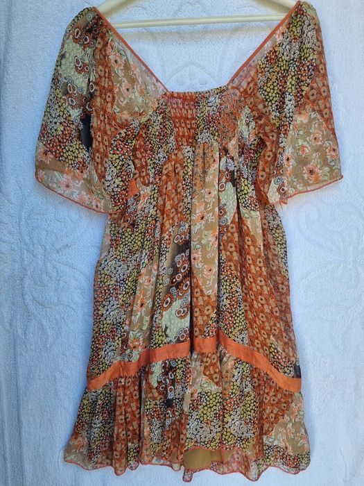 Vestido castanho Ted Backer TM M  VT 143