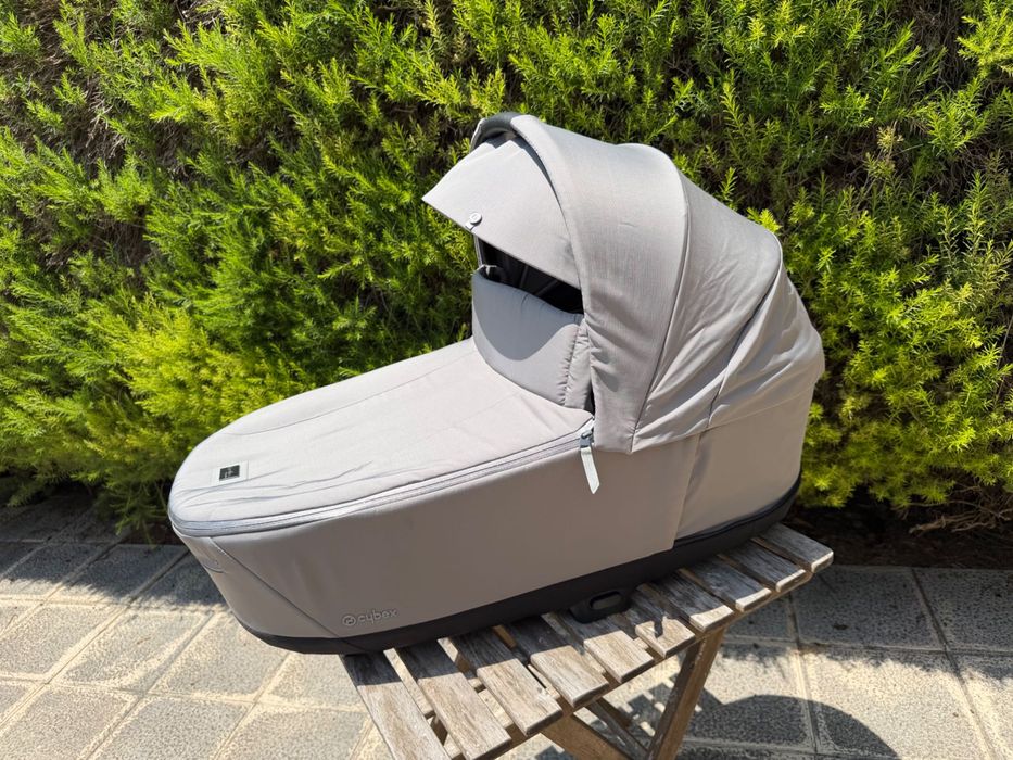 Cybex Alcofa PRIAM NG Lux Comfort – Soho Grey | Como Nova + Capa de Chuva Oficial