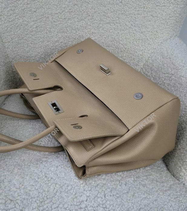 Італійська велика шкіряна сумка саквояж Leather Country. Большая кожаная сумка Италия