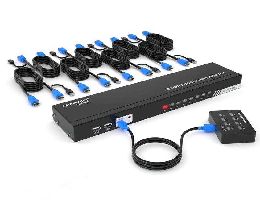 MT-VIKI KVM Switch HDMI 8 portów HDMI konsola 8 w 1