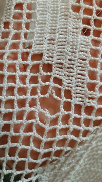 Zasłona / narzuta/ kapa biała ręcznie robiona 280x170cm.