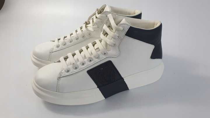 Buty Męskie GUESS Salerno Mid FM5SAM LEA12 Białe rozmiar 42