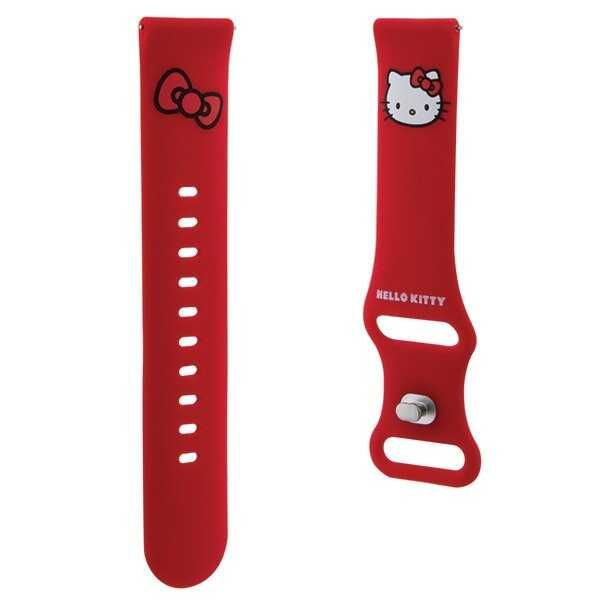 Pasek smartwatch HELLO KITTY Silicone Kitty Head Czerwony