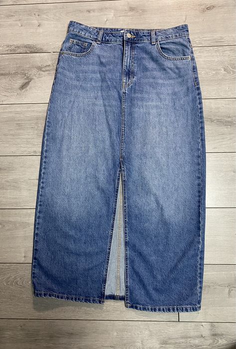 Джинсова юбка довга