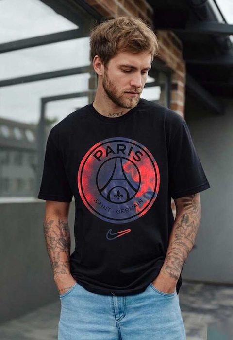 Черная Футболка Nike Jordan - Футболка Найк PSG Paris - XS S M L XL