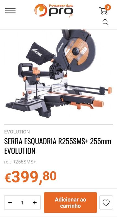Serra de esquadria Evolution 255 sms+