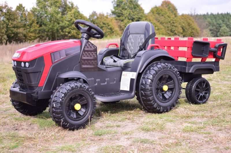 Autko na akumulator WIELKI TRAKTOR Z PRZYCZEPĄ auto traktorek