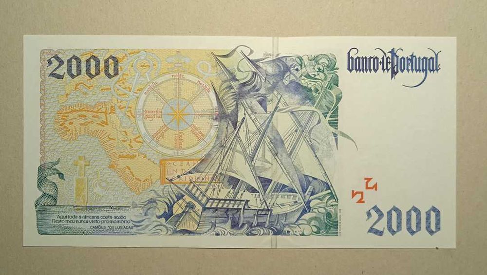 Nota 2 mil escudos 1995 NOVA - Envio Gratis