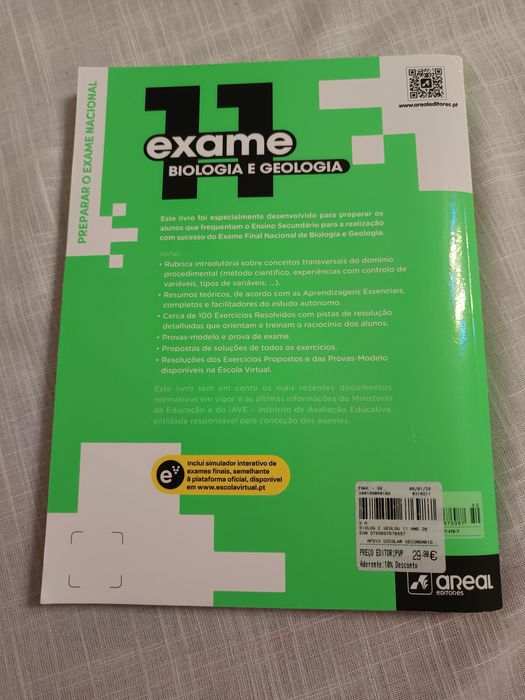 Livro novo para preparação para exame de Biologia e Geologia 11° ano