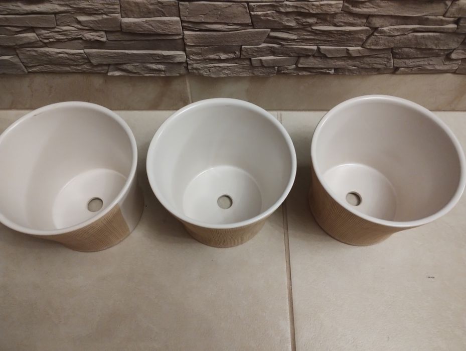Doniczka ceramiczna 3 sztuki