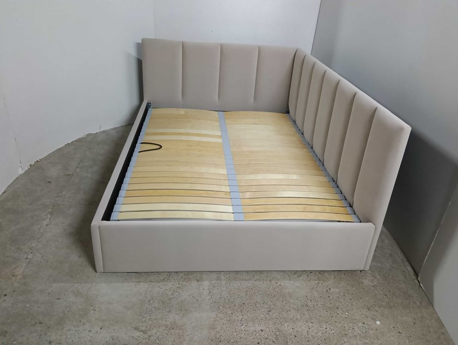 PROMOCJA ŁóżkoTapicerowane Młodzieżowe Narożne StelażMetalowyPojemnik