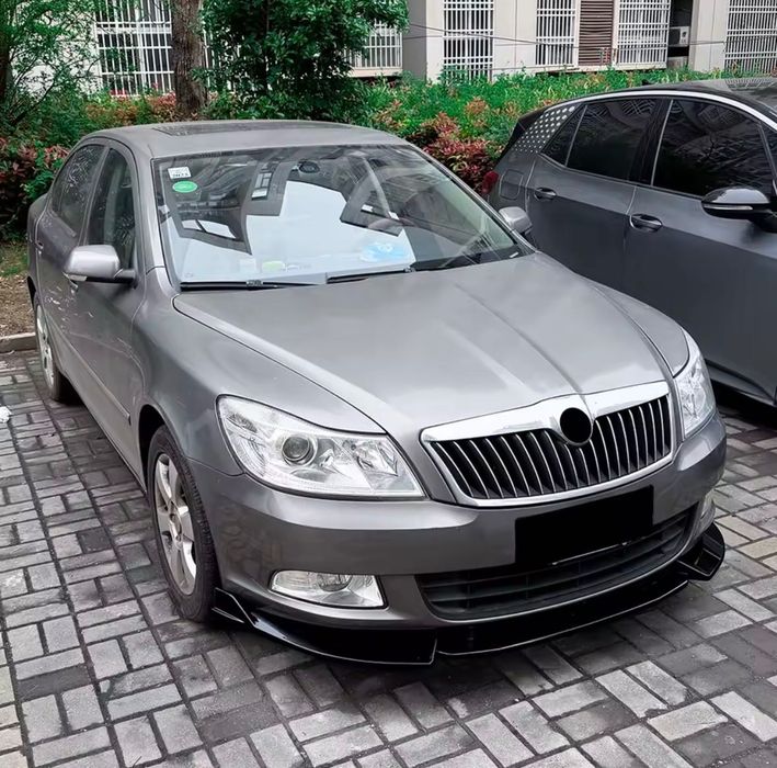 Губа бампер Skoda Octavia накладка на бампер Шкода Октавия юбка бампера сплитер обвес элерон шкода
