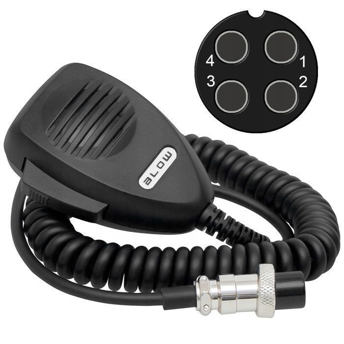 Mikrofon gruszka do CB radio 4pin ALAN PRESIDENT UNIDEN BLOW