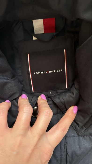 Tommy hilfiger kurtka przejściowa elegancka granatowa S modna jesień