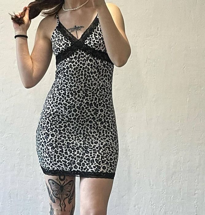 трендова леопардова сукня shein в стилі y2k vintage вінтаж