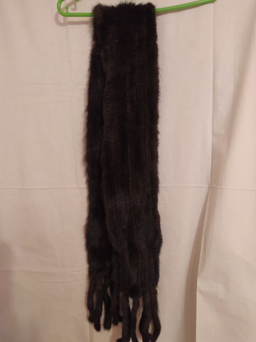 Шарф из вязаной норки