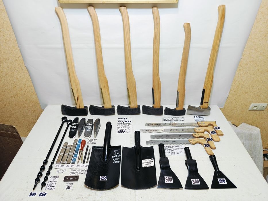 Колун 40Х клин ножовка лопата СССР ледоруб из топора буравчик для сада