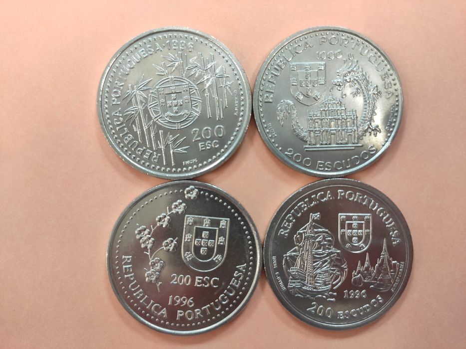 Conjunto de 4 moedas 200$ – VII Série Descobrimentos