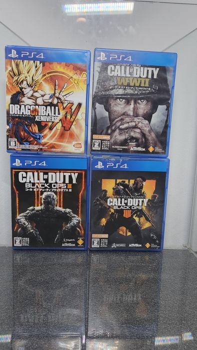 Pack 4X Jogos PS4 Versões Japonesas Call of Duty Black Ops III 3 WW2 WWII Black Ops IIII Dragonball Xenoverse Dragon Ball  PlayStation 4