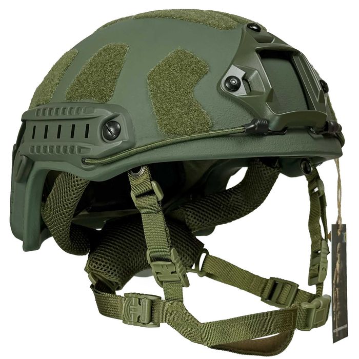 Новий шолом FAST VELCRO 2.0 з підвісною WENDY 1 класу ДСТУ. Олива.