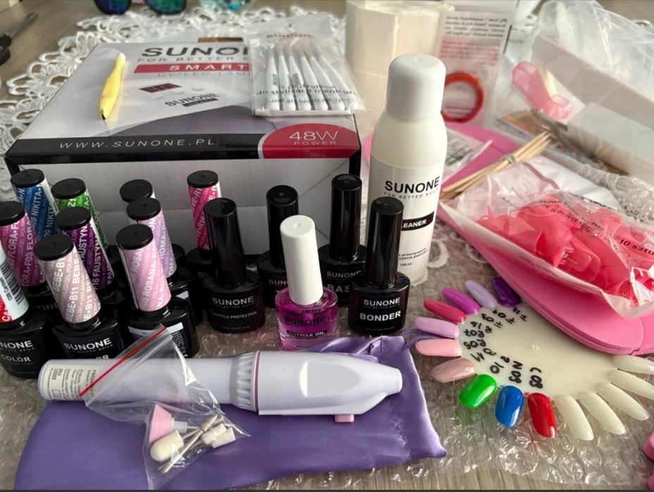 Ogromny zestaw do robienia paznokci hybrydowych manicure