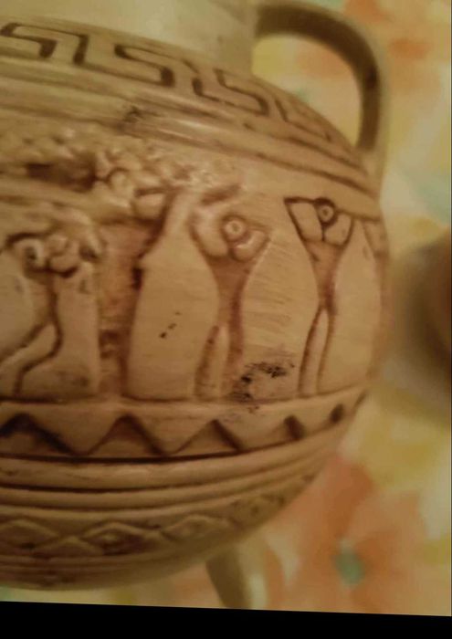 Clay Three-Legged Pot with Figures64738875148802121