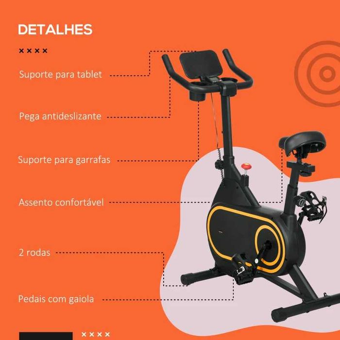 Bicicleta Estática SPORTNOW (Como Nova) - Com Fatura e Garantia