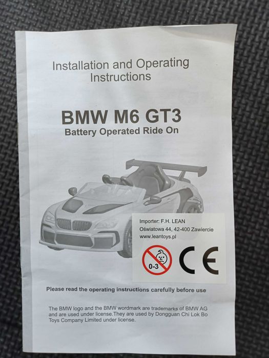 Samochód elektryczny na akumulator BMW zabawka