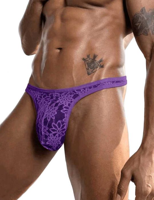 Koronkowe stringi męskie M