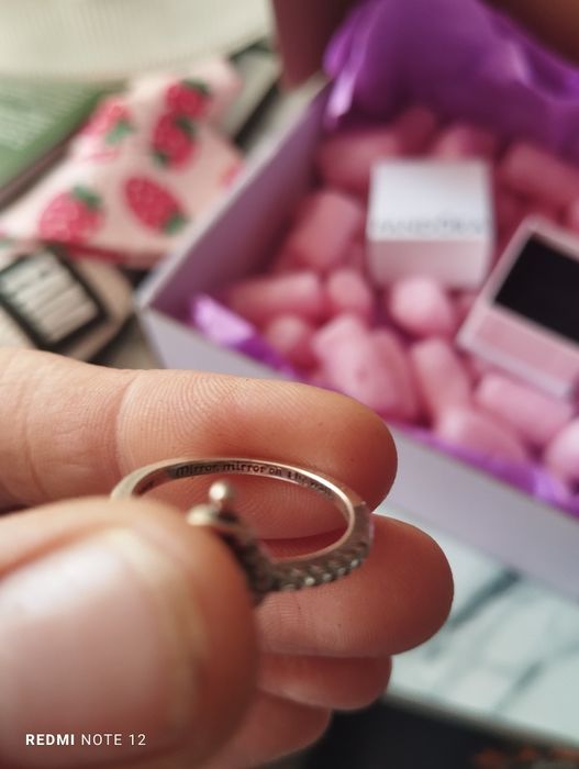 Pierścionek zaręczynowy serce srebrny pandora srebro 925 z kamien