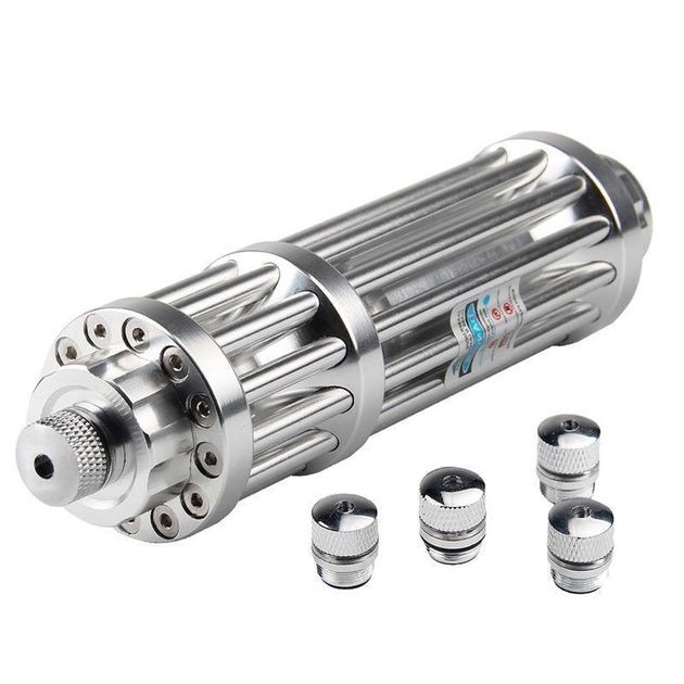 Лазерна указка з насадками Blue Laser B017 в кейсі Синя