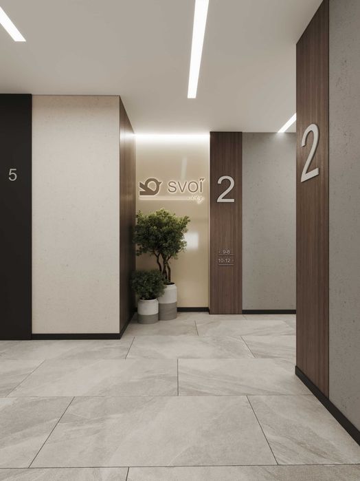 2-кім. квартира, 70.17 м² у ЖК з закритим двором