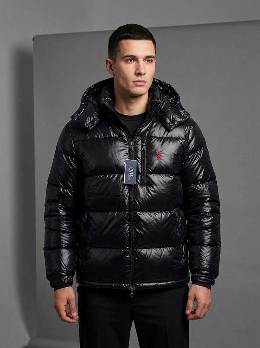 Пуховик Ralph Lauren глянцевий  ПОЛО Polo зимова куртка чоловіча M L XL XXL