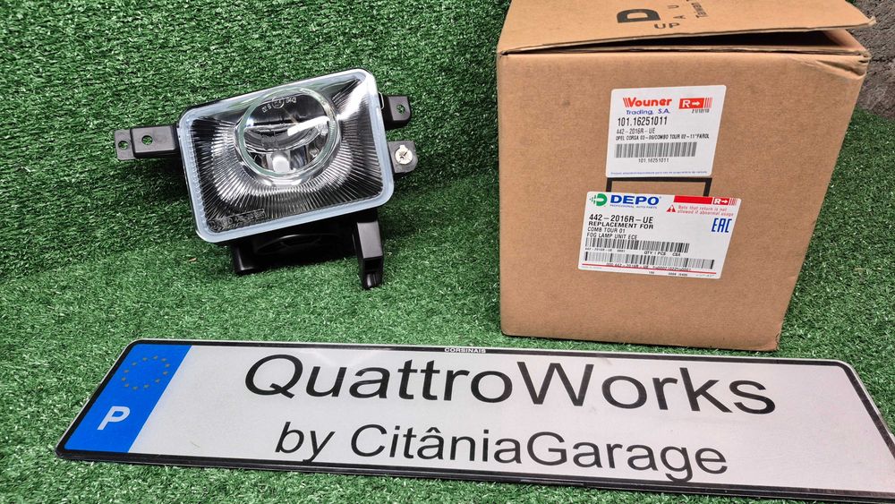 Farol Nevoeiro Frente Direito Opel Corsa C X01 Combo C 2000 a 2012 Ref. 442-2016R-UE NOVO DEPO