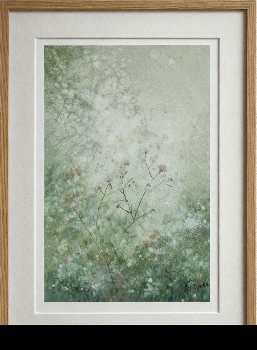 Obraz akwarelowy akwarela Mistyczna łąka kwietna A4