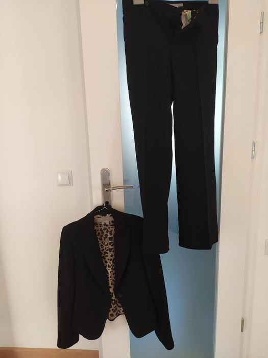 Garnitur damski czarny Zara, spodnie,marynarka