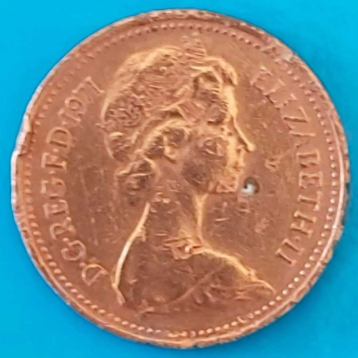 1971 1 New Penny, Queen Elizabeth II
