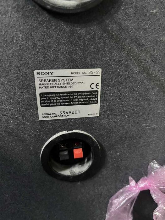 Колонки SONY 2x100Вт. Висока чутливість -32000Гц./ Шовковий ВЧ/ Hi-Fi