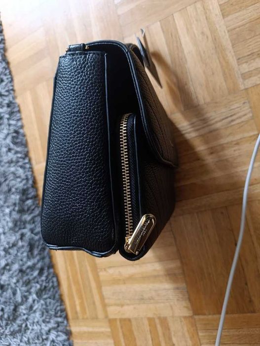 Czarna skórzana torebka damska na ramię Karl Lagerfeld - nowa