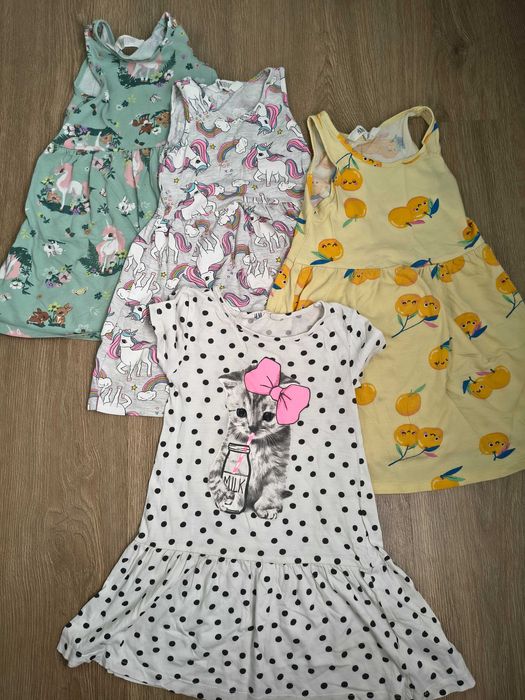 4 x sukienka hm 110/116