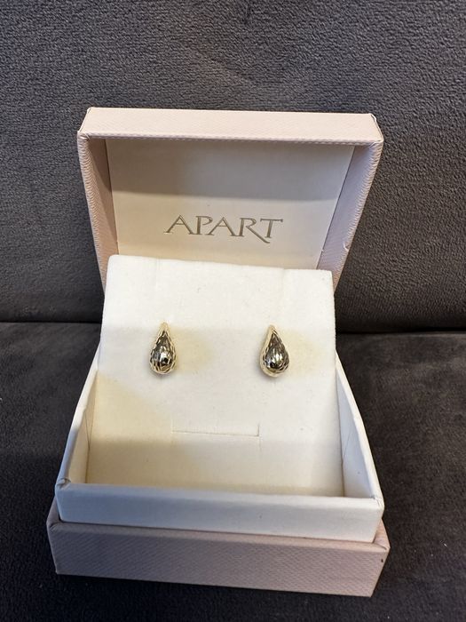 Złote kolczyki łezki pr 585